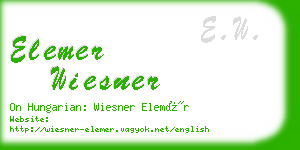 elemer wiesner business card